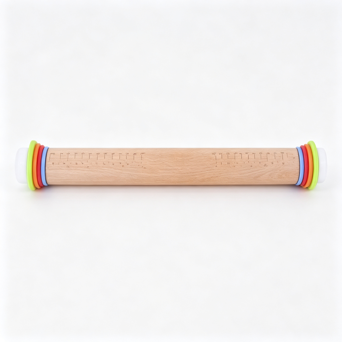 🥐 Baking Essential | Natural Wood Adjustable Precision | Colorful Rolling Control