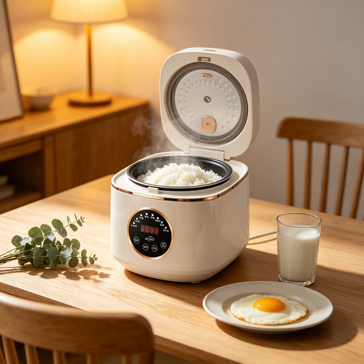 🍚 Rice Cooker | ABS | Home Kitchen | Cook Gift | Soft Cream Finish