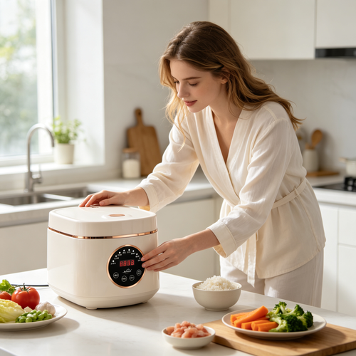 🍚 Rice Cooker | ABS | Home Kitchen | Cook Gift | Soft Cream Finish