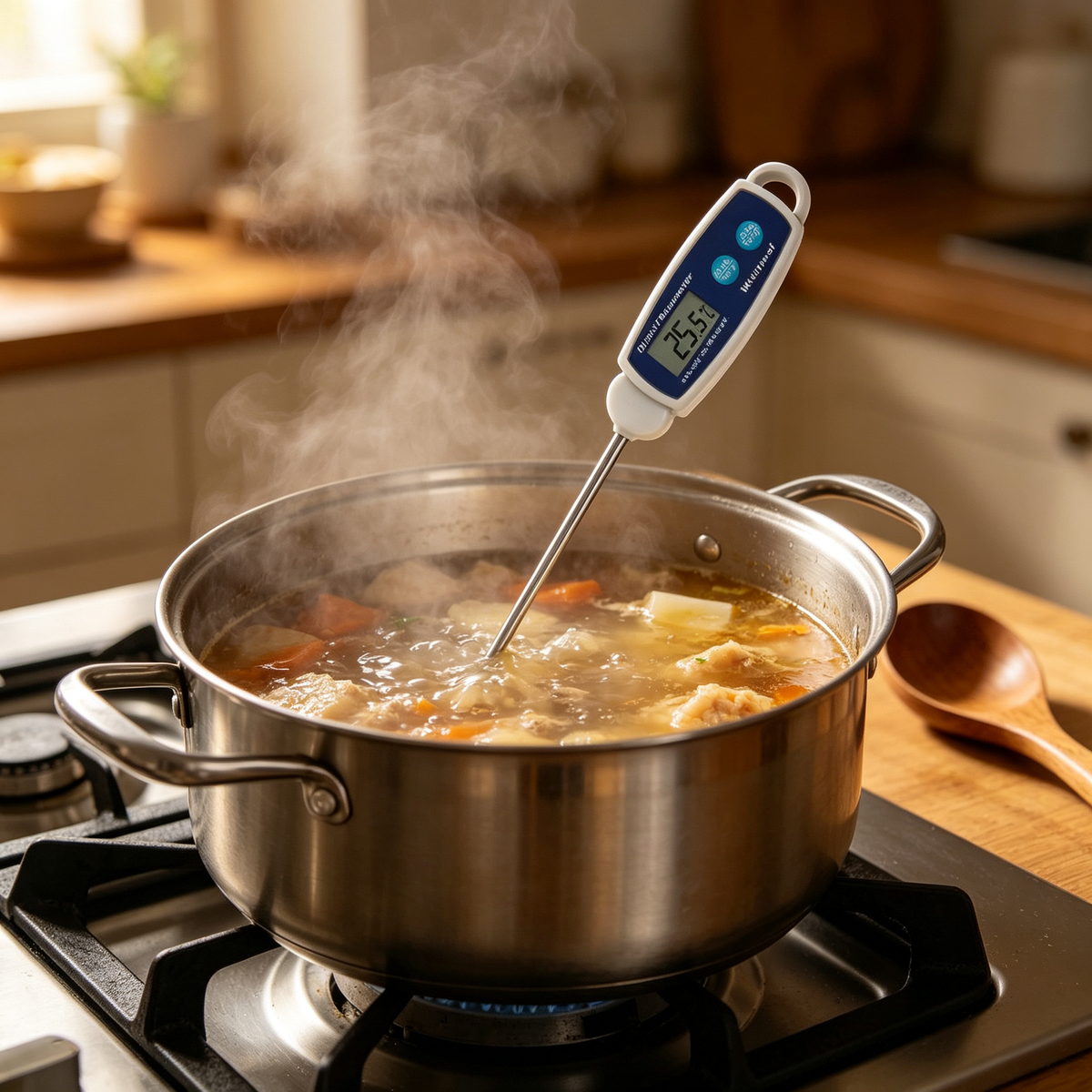 🌡️ Wireless Thermometer | Steel | Cooking | Home Chefs | Digital Display