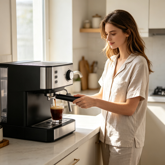 ☕ Espresso Maker | Steel | Kitchen | Coffee Lovers | Sleek Finish