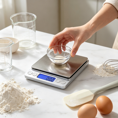 ⚖️ Kitchen Scale | Steel | Home Baking | For Cooks | Clean Digital Precision LCD