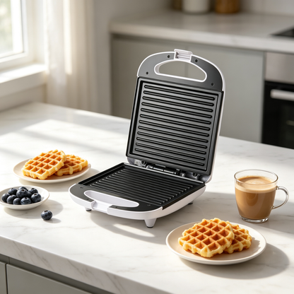 🧇 Waffle Maker | Nonstick Finish | Breakfast | Foodies | Compact Design