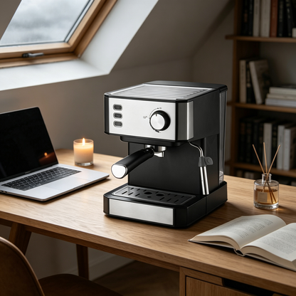 ☕ Espresso Maker | Steel | Kitchen | Coffee Lovers | Sleek Finish