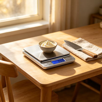 ⚖️ Kitchen Scale | Steel | Home Baking | For Cooks | Clean Digital Precision LCD