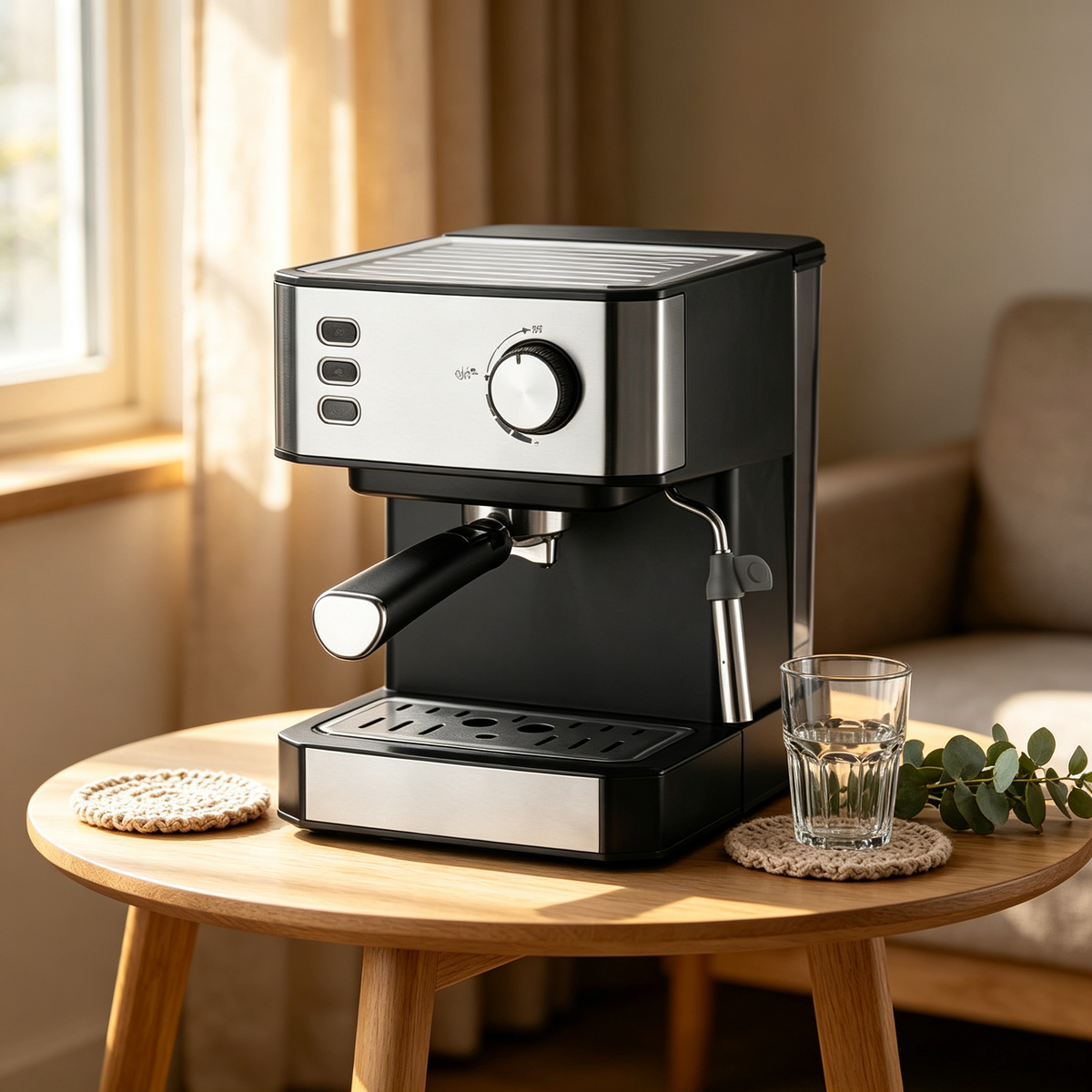 ☕ Espresso Maker | Steel | Kitchen | Coffee Lovers | Sleek Finish