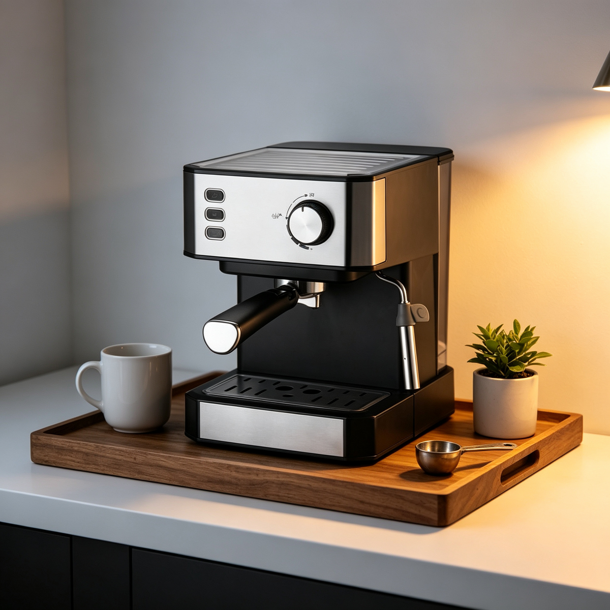☕ Espresso Maker | Steel | Kitchen | Coffee Lovers | Sleek Finish