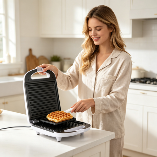 🧇 Waffle Maker | Nonstick Finish | Breakfast | Foodies | Compact Design